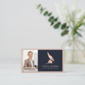 Notar Public Eleganush & Navy Beruflich Visitenkarte (Stehend Vorderseite)