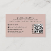 Notar Public Eleganush & Navy Beruflich Visitenkarte (Rückseite)