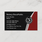 Notar Public Emblem Business Card Design Visitenkarte (Vorderseite)