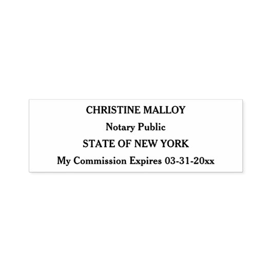 Notar Public Four Line individuell anpassbar Permastempel (Design)