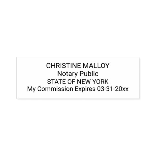 Notar Public Four Line individuell anpassbare Selb Permastempel (Design)