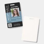 Notar Public ID Office-Mitarbeiter schwarz staubbl Ausweis (Vorder- & Rückseite)