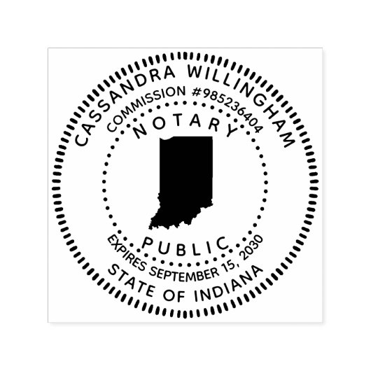 Notar Public Indiana Permastempel (Design)