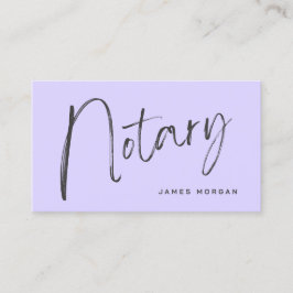 Notar Public lilac Business Card Visitenkarte