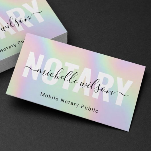 Notar Public Loan Signing Agent Klassische Typogra Visitenkarte