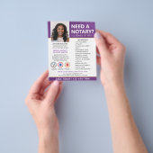 Notar Public Loan Signing Agent Lila bearbeitbar Flyer (Gruppe)