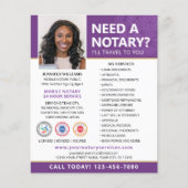 Notar Public Loan Signing Agent Lila bearbeitbar Flyer (Vorne)