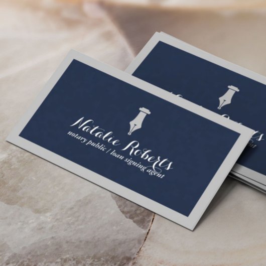 Notar Public Loan Signing Agent Minimalistisch Nav Visitenkarte