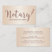 Notar Public Loan Signing Agent Modern Pearl Visitenkarte (Vorne/Hinten)
