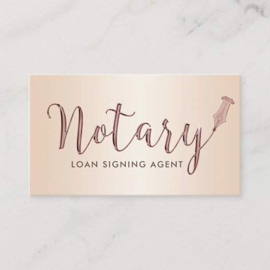 Notar Public Loan Signing Agent Modern Pearl Visitenkarte (Vorderseite)