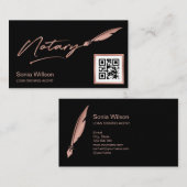 Notar Public Loan Signing Agent Moderner QR Code B Visitenkarte (Vorne/Hinten)