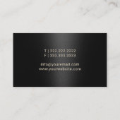 Notar Public Loan Signing Agent Moderner Schwarz Visitenkarte (Rückseite)