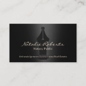 Notar Public Loan Signing Agent Moderner Schwarz Visitenkarte (Vorderseite)