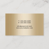 Notar Public Loan Signing Agent Navy & Gold Visitenkarte (Rückseite)