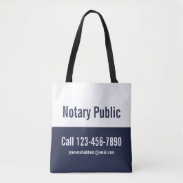 Notar Public Midnight Blue und White Promotion Tasche