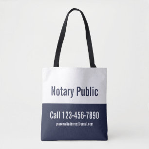 Notar Public Midnight Blue und White Promotion Tasche