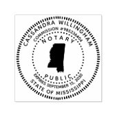 Notar Public Mississippi Permastempel (Design)