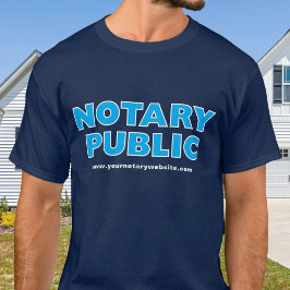 Notar Public Navy Blue Editable Website T - Shirt