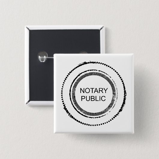 Notar Public Not Round Siegel Button (Vorne & Hinten)