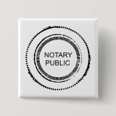 Notar Public Not Round Siegel Button (Vorderseite)