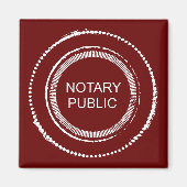 Notar Public Not Round Siegel Magnet (Vorne)