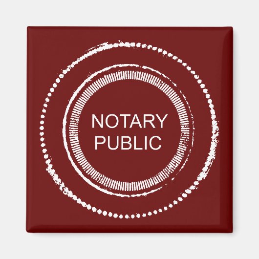 Notar Public Not Round Siegel Magnet (Vorne)