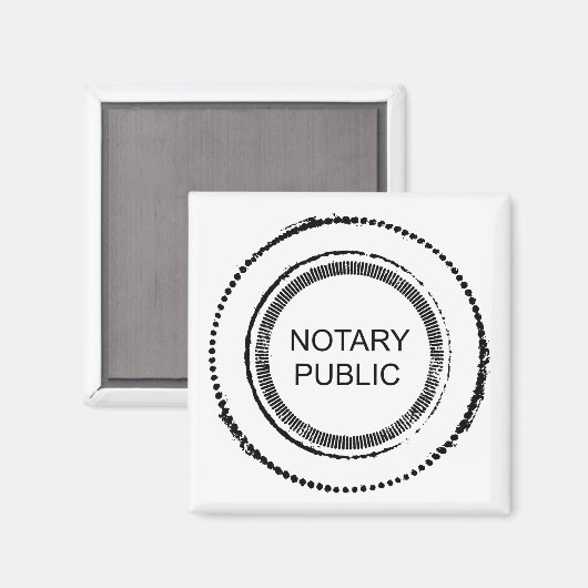Notar Public Not Round Siegel Magnet (Vorderseite/Rückseite)