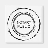 Notar Public Not Round Siegel Magnet (Vorne)