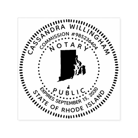 Notar Public Rhode Island Permastempel (Design)
