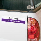 Notar Public Royal Lila und White Phone Number Autoaufkleber (Auf Lkw)