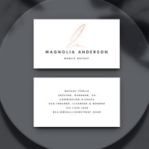 Notar Public Signing Agent Rose Gold Foil Quill