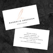 Notar Public Signing Agent Rose Gold Foil Quill Visitenkarte