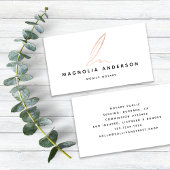 Notar Public Signing Agent Rose Gold Foil Quill Visitenkarte