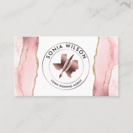 Notar Public Texas Briefmarke Darlehen Unterzeichn Visitenkarte