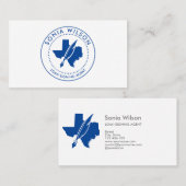 Notar Public Texas Briefmarke Darlehen Unterzeichn Visitenkarte (Vorne/Hinten)
