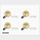 Notar Rechteckiger Aufkleber (Blatt)