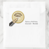 Notar Rechteckiger Aufkleber (Tasche)