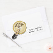 Notar Rechteckiger Aufkleber (Umschlag)