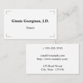 Notar, Rechtsanwalt, Anwalt Visitenkarte (Vorne/Hinten)