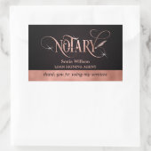 Notar Rose Gold-Kredit-Unterzeichnung Dankeschön Rechteckiger Aufkleber (Tasche)