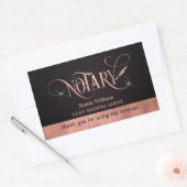 Notar Rose Gold-Kredit-Unterzeichnung Dankeschön Rechteckiger Aufkleber (Umschlag)