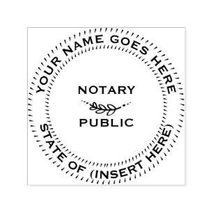 Notar Rundblatt-Motiv Permastempel