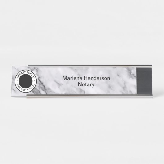 Notar Schreibtischnamensplakette (Vorderseite )