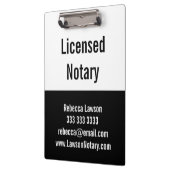 Notar Schwarz Weiß Promo Pro Klemmbrett (Links)