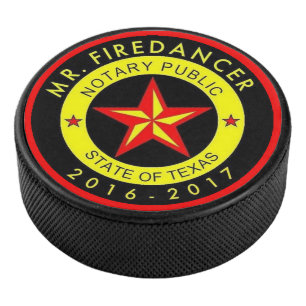 Notar-Siegel Herr-Firedancer Dallas Texas Eishockey Puck