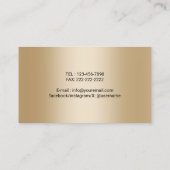 Notar Signage Agent Modernes Black & Gold Foto Visitenkarte (Rückseite)