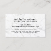 Notar Signage Agent Modernes Marble Agate Foto Visitenkarte (Rückseite)