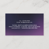 Notar Signage Agent Modernes, tiefes Lila Foto Visitenkarte (Rückseite)