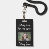Notar Signatur Agent Abzeichen Ausweis (Vorderseite mit Lanyard)