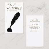Notar-Signatur-Agent Einfache Visitenkarte (Vorne/Hinten)